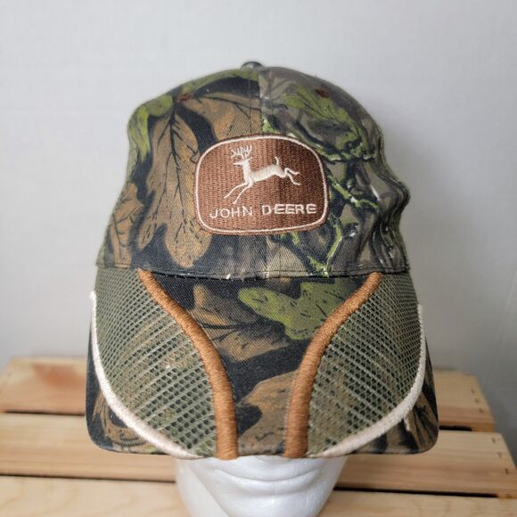 John Deere Green Camo Adjustable Trucker Hat - OSFA - Picture 1 of 8